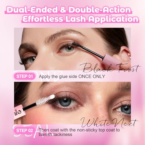 Azenlo Waterproof Dual-Ended Lash Glue for Extensions - Strong Hold & Easy Application