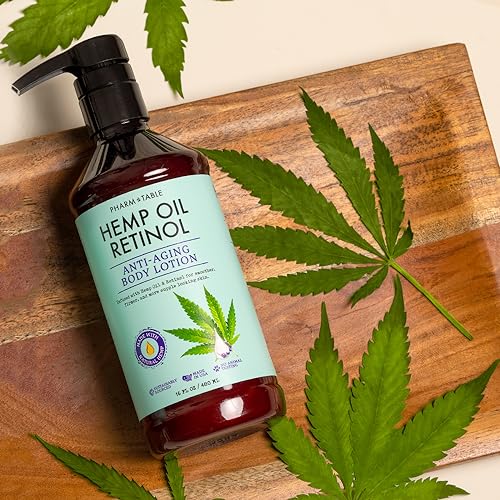 PHARM TO TABLE Hemp Oil Retinol Anti-Aging Body Lotion 480ml / 16.2 Fl Oz