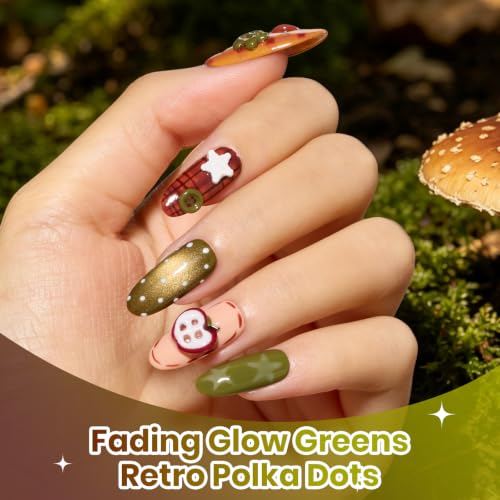 Beetles Fall Gel Nail Polish Set, Burgundy, Olive, Mustard & Orange | Fallen Glow