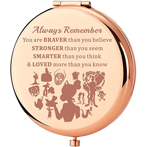 Frog Princess Inspirational Pocket Mirror - Stainless Steel Compact Gift