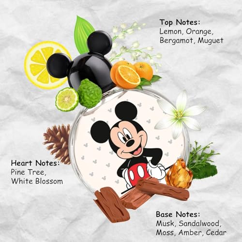 Mickey Mouse Eau de Toilette for Kids, 3.4oz Citrus Cologne