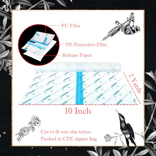 Hysimedy Waterproof Tattoo Aftercare Bandage - 10" x 2 Yards