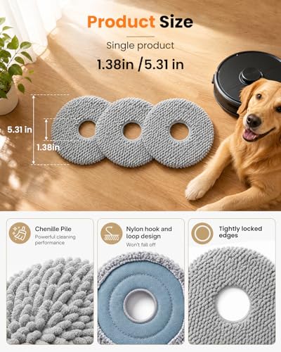 8 Pack Mop Pads for Roborock Q Series Robot Vacuums