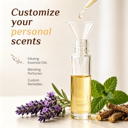 PrettyCare 10ml Essential Oil Roller Bottles - 4 Pack, Leak-Proof Glass