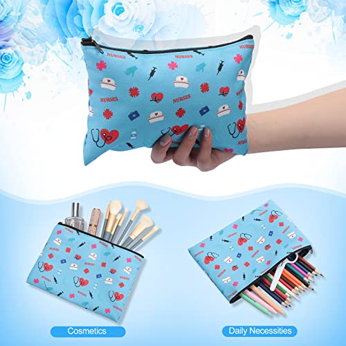Reginary 6 Pcs Nurse Cosmetic Bag Set - Vivid Patterns Makeup Pouches