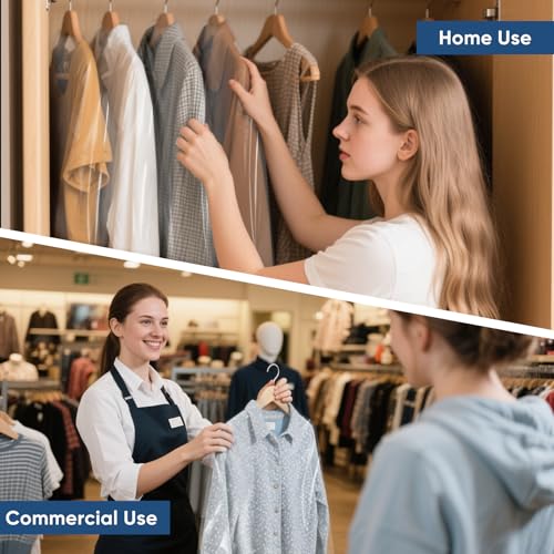 50 Pack Clear Garment Bags for Hanging Clothes - Thick Plastic Covers