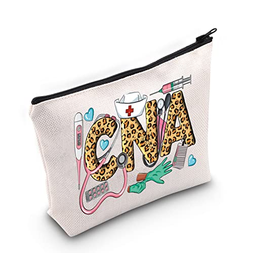 WZMPA CNA Certified Nursing Assistant Makeup Bag for Graduates - Zipper Pouch for CNA Students