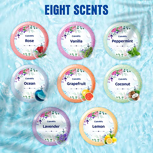 CalmNFiz Aromatherapy Shower Steamers 8 Pack - Relaxing Self Care Gift Set