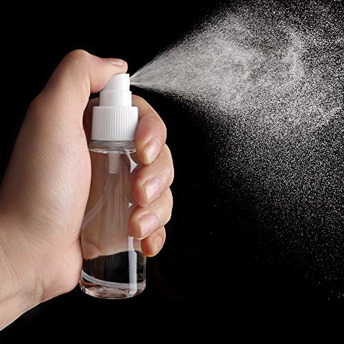 2 Pack 1oz Clear Mini Spray Bottles for Travel & Skin Care