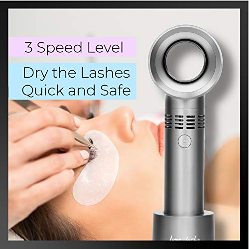 Lyon Lash Portable USB Bladeless Mini Fan Pink Nickel for Eyelash Extensions