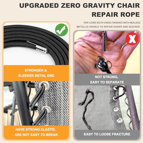 Zero Gravity Chair Replacement Cords - 12-Piece Elastic Kit