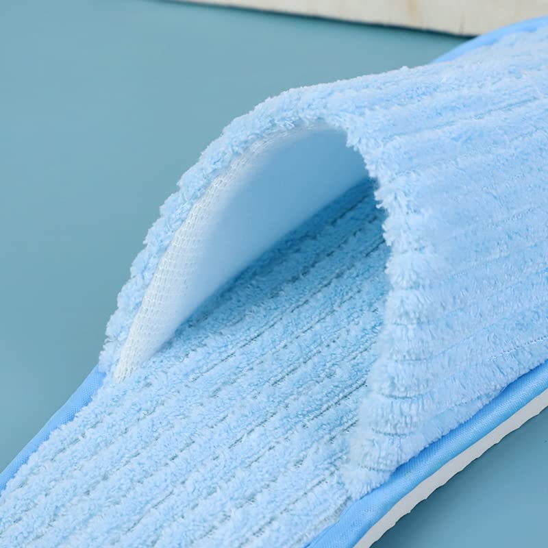 Maeline Disposable Spa Slippers - 6 Pairs, Unisex Cozy Slip-on for Guests