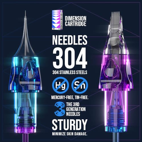 CNC 1005RL-X Bugpin Tattoo Cartridge Needles - 0.3mm Round Liner, 20 Pack