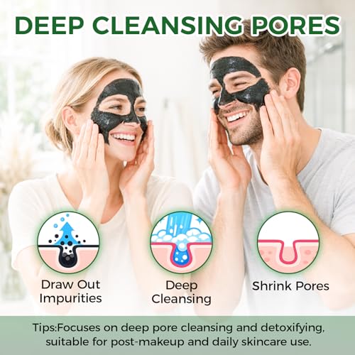 Charcoal Blackhead Remover Mask Set with Silicone Brush
