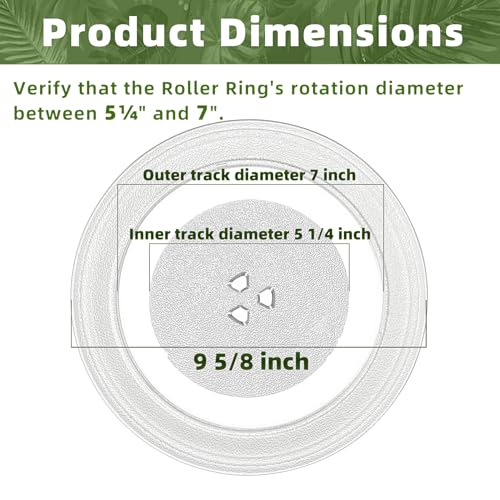 9.6-Inch Microwave Turntable Plate for Galanz & Compatible Models