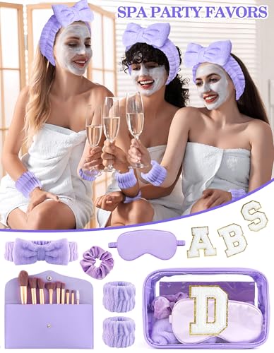 Initial Makeup Bag Spa Gift Set - Personalized Party Favors for Women