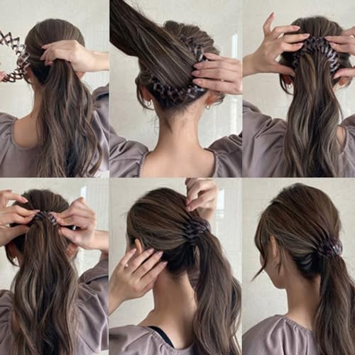 Aweoisa 7PCS Bird Nest Hair Clips Set – Color-02 Expandable Ponytail Holders for Women