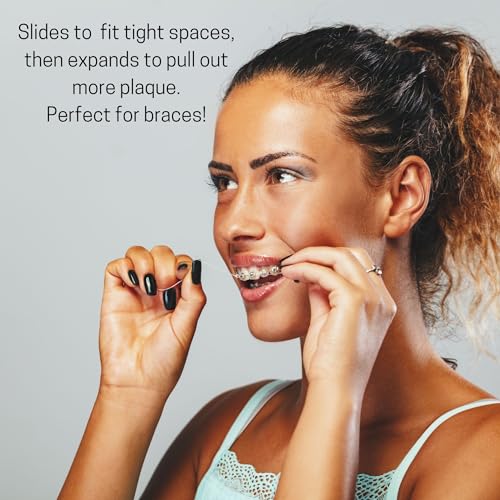 The Floss Master Expandable Mint Dental Floss 3 Pack - Plastic-Free Dispenser, Gentle Glide for Deep Cleaning