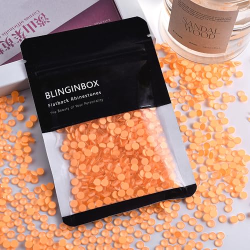 BLINGINBOX Living Coral Luminous SS30 Flatback Rhinestones 288pcs - UV Glow Jewelry & Crafts