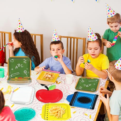 Back to School Tableware Set - 48 Disposable Plates for Parties
