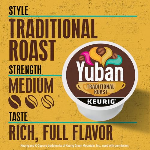 Yuban Traditional Medium Roast Coffee K-Cup Pods, 10 Count