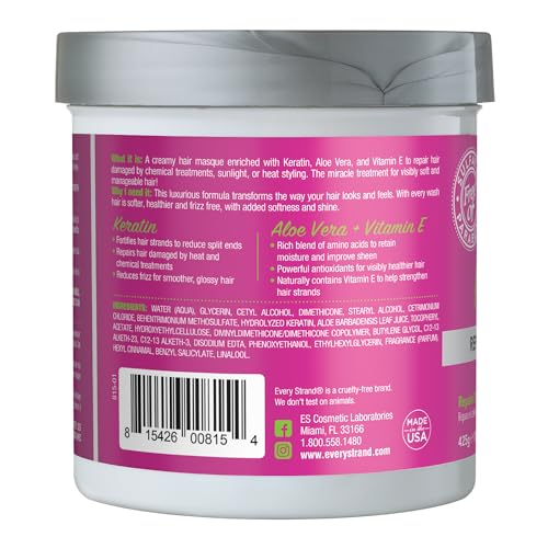 Every Strand Keratin Hair Mask Deep Conditioning for Damaged Hair 15oz