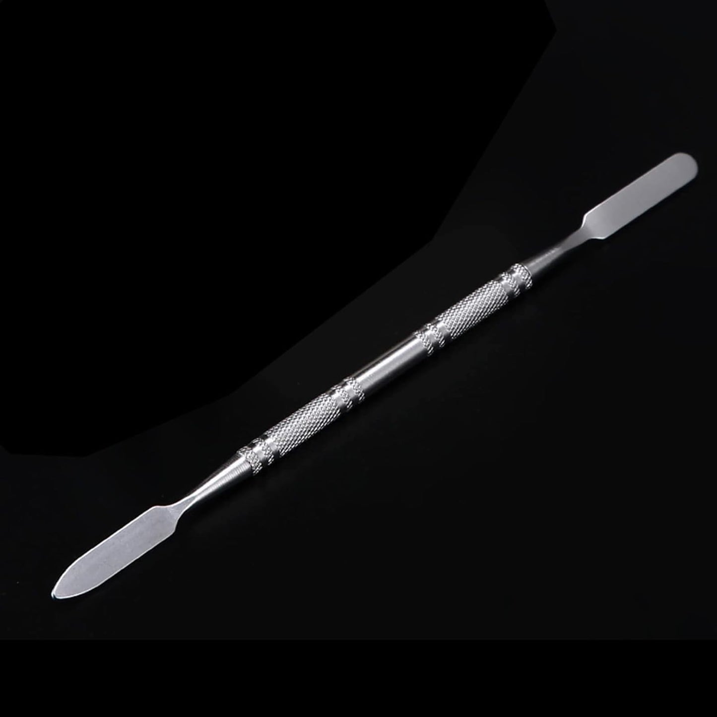 Beautifultracy 2 Pcs Resin Nail Palette Nail Polish Palette Nail Art Palette with Stainless Stirring Rod (Gray and Purple)
