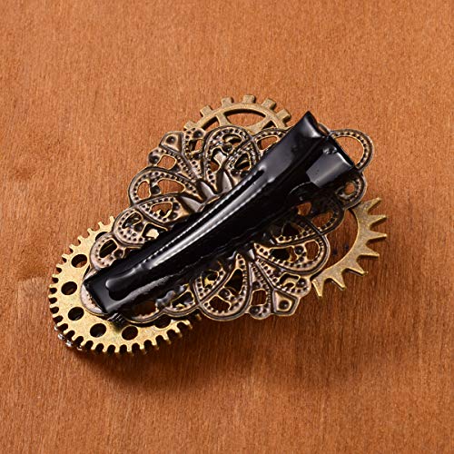 BLESSUME Brass Vintage Steampunk Hair Clip - Punk Gothic Style