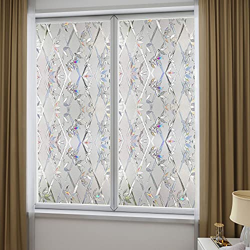 3D Stained Glass Window Privacy Film - Non-Adhesive, Removable