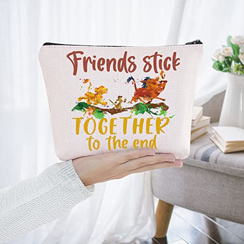 BWWKTOP Lion Movie Cosmetic Makeup Bag - Friends Stick Variation