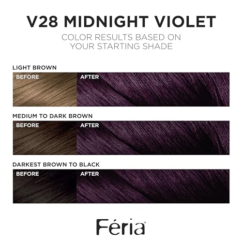 L'Oreal Paris Feria V28 Midnight Violet Hair Color with 3X Highlights