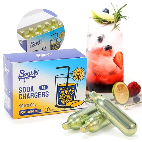 8g CO2 Soda Cartridges - Food Grade Chargers for Siphons (10 Pcs)