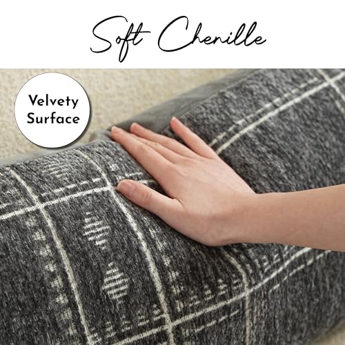 Boho Chenille Lumbar Pillow Covers 12x20 - Set of 2