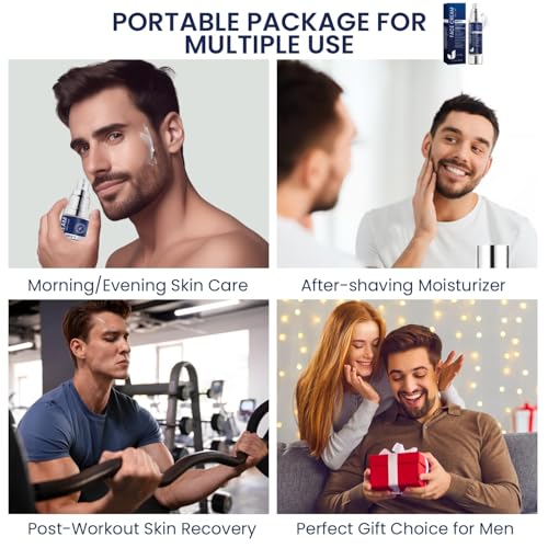 Uttse 6-in-1 Face Moisturizer for Men - Reduces Eye Bags & Dark Circles - 1.7 fl oz