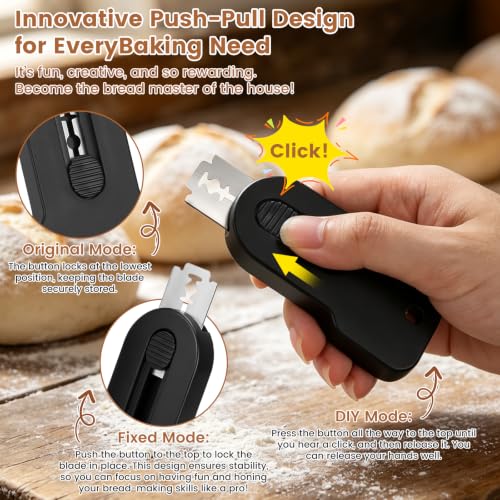 Bread Lame Scoring Tool Set with Magnetic Base & 10 Blades