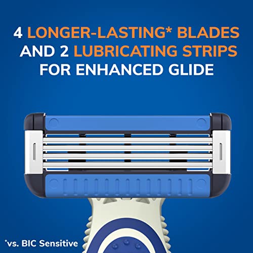 BIC EasyRinse Men's Disposable Razors 1 Count Anti-Clogging 4-Blade Shaving