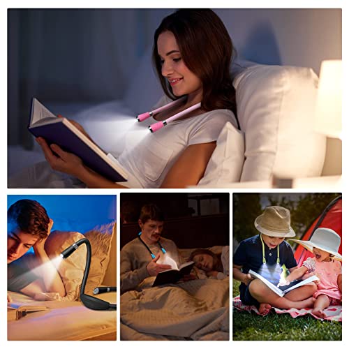 Rechargeable Neck Book Light - Hands-Free LED Reading Lamp