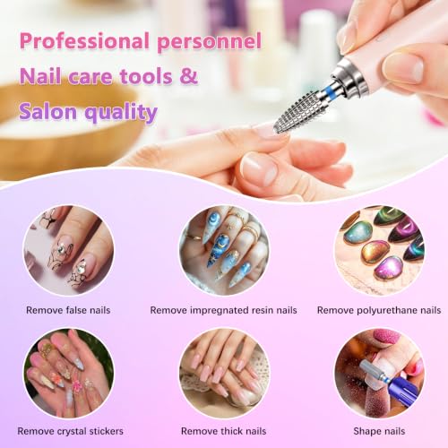 LUCKPABA 8PCS Carbide Nail Drill Bits Set for Nail Art & Salon Use - Professional Manicure & Pedicure Tool Kit