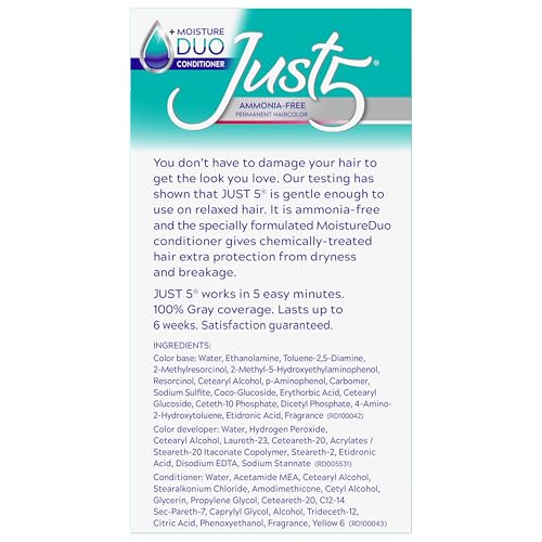 Just 5 Women Hair Color - Rich Auburn, 7.04 oz, 5-Minute Gray Cover