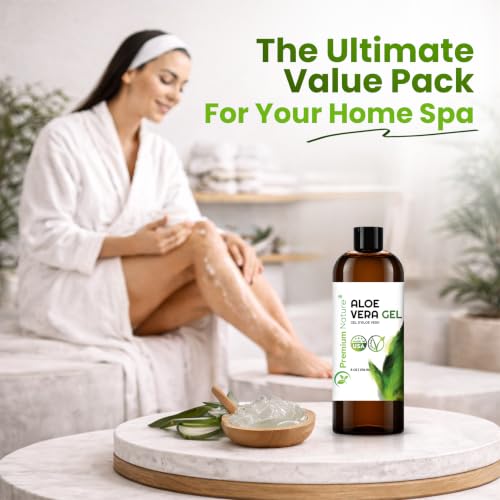 Premium Nature Pure Aloe Vera Gel for Face & Skin - 8 fl oz Pack of 1