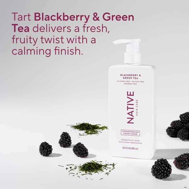 Native Strengthening Conditioner - Blackberry & Green Tea | 16.5 fl oz with Pump Dispenser