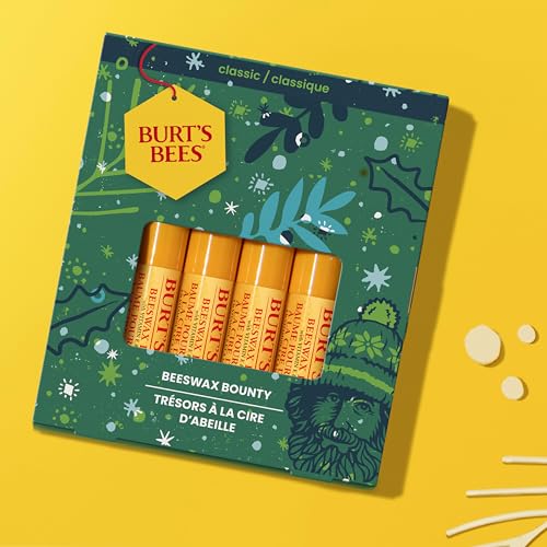 Burt's Bees Beeswax Bounty Lip Balm Gift Set, 4-Pack Natural Lip Care