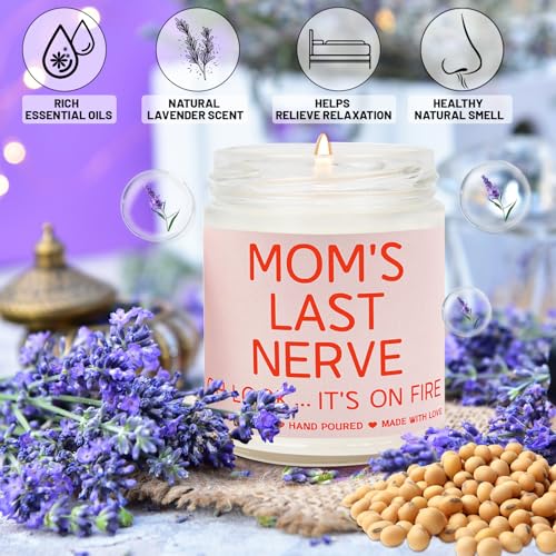 Funny Lavender Scented Candle for Mom | 50-Hour Soy Wax Gift