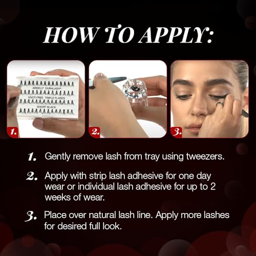 Ardell Short Knot-Free Individual Lashes - Voluminous Black Faux Fibers