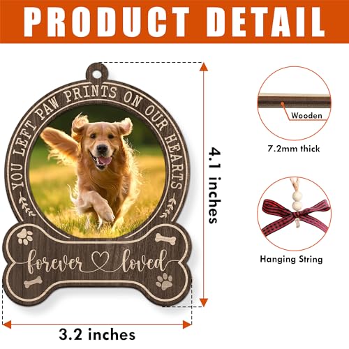 Personalized Dog Memorial Photo Frame Ornament - Remembering Your Beloved Pet