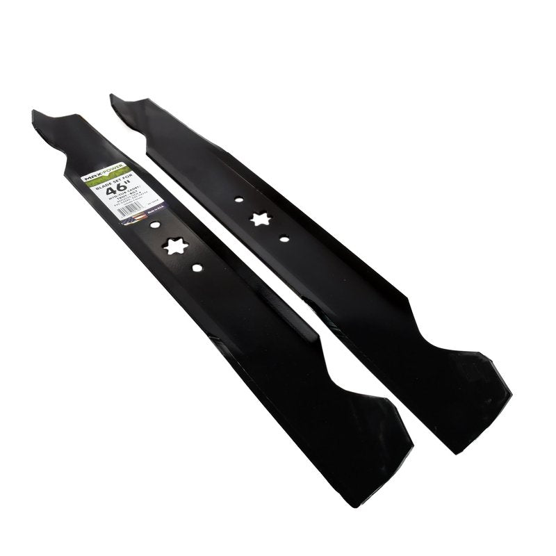 MaxPower 561544B 2-Blade Set for 46 Inch Cut MTD/Cub Cadet/Troy-Bilt Replaces 942-04244, 942-04290, 942-04244A, 742-04290, 742-04244, Black