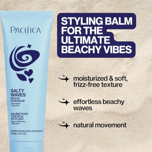 Pacifica Salty Waves 5-in-1 Beach Hair Balm, 4 Fl Oz