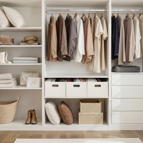 StorageWorks Large Fabric Storage Bins, 2-Pack - Ivory