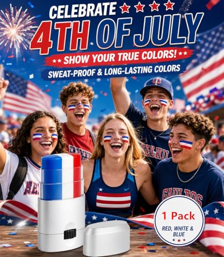 Go Ho Red White and Blue Eye Black Stick - Patriotic Face Paint