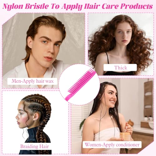 3 Row Hair Comb Set for Natural Detangling & Styling - 4PCS